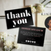 Black Thank You card Template Canva